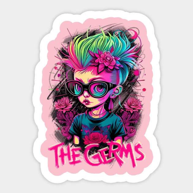 Punk Girl - The Germs Sticker by VACO SONGOLAS